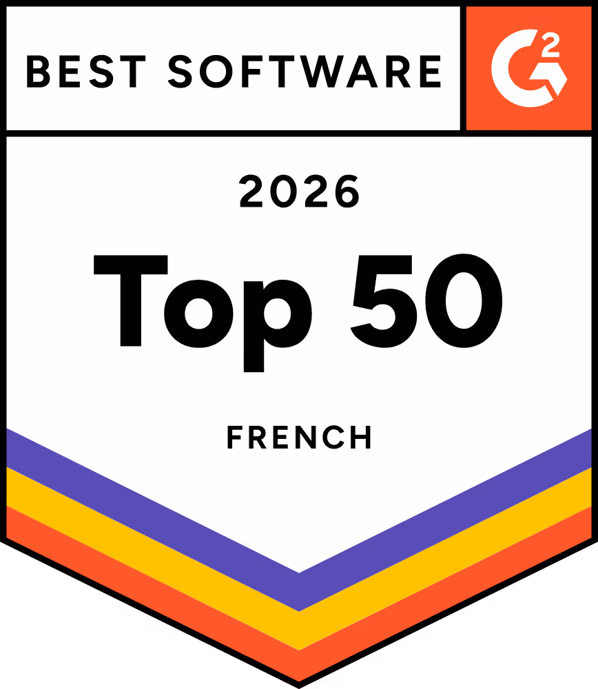Badge G2 Best Software Sellers France 2026